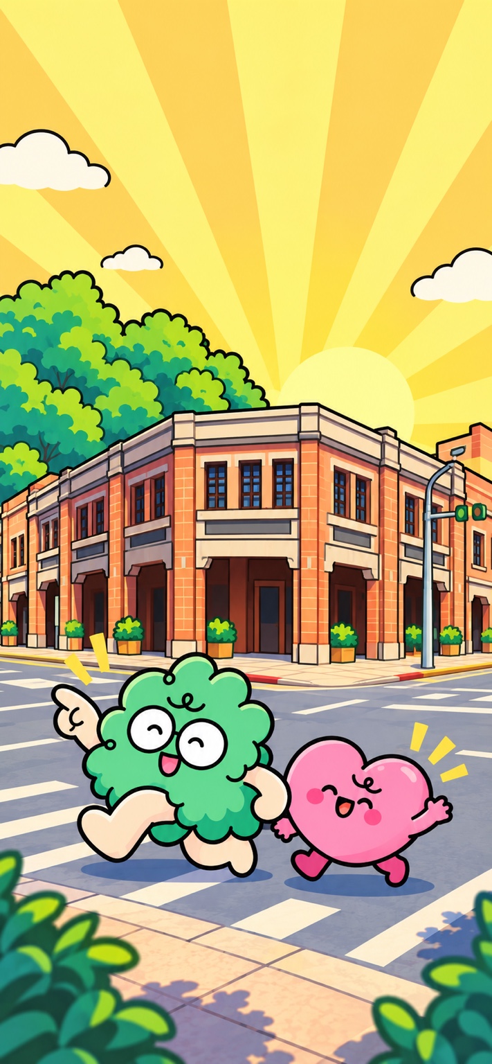台北剝皮寮歷史街區插畫桌布