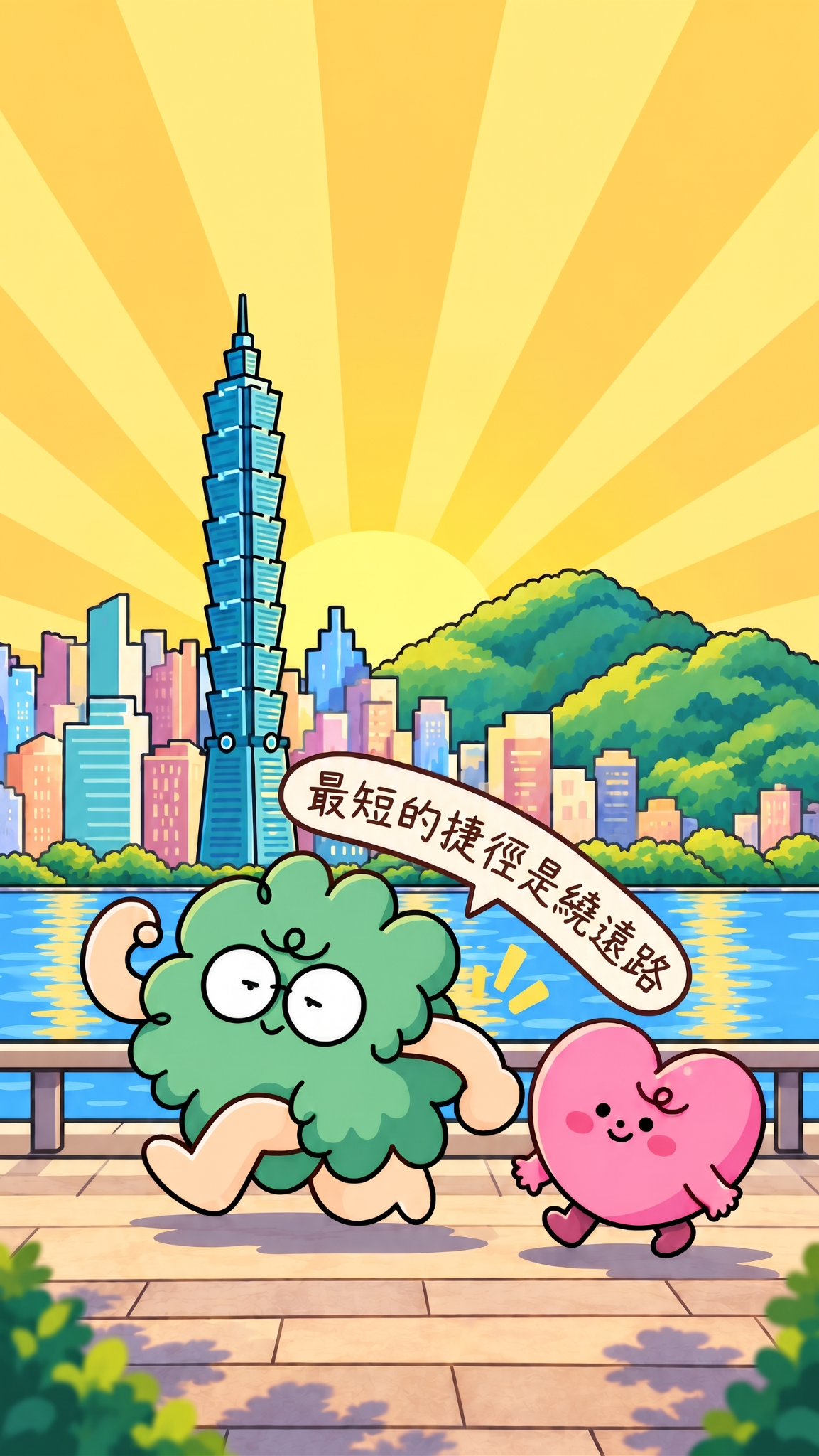 台北陽光插畫桌布